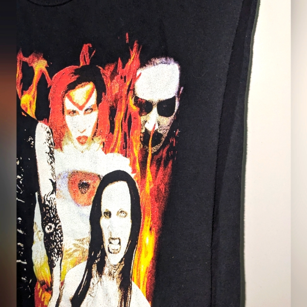100%Cotton Marilyn Manson Muscle Tee Shirt Dress Bravado Cut Out Unisex M Goth - Picture 5 of 5